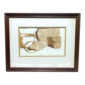 Framed & Matted Under Glass Numbered & Signed Print By Jung “Still Life 1”